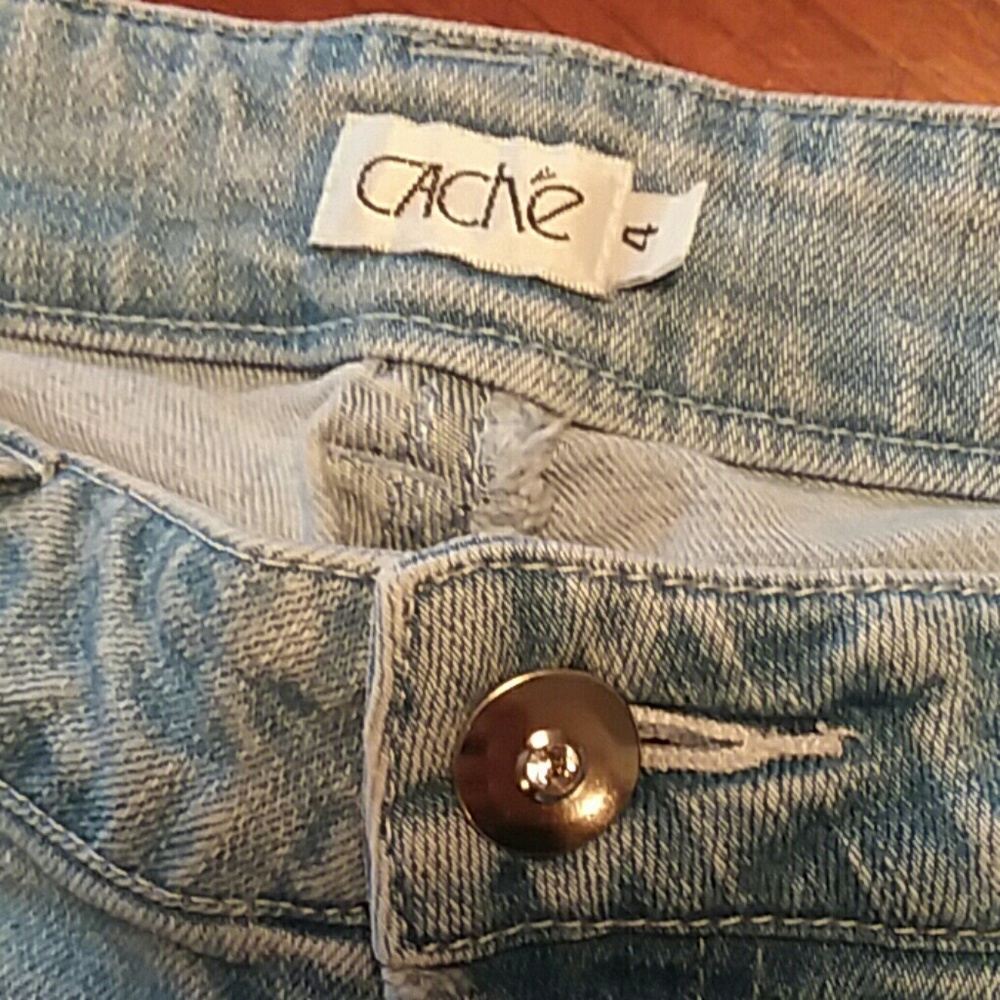 " Cache " ♡Pearls&Rhinestones♡ Jeans ▪sz4 - Picture 3 of 8